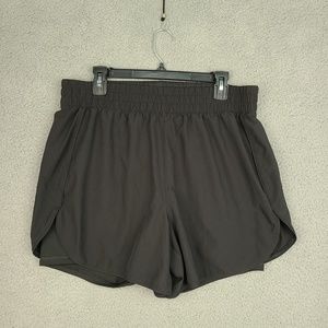 Avia Athletic Shorts Womens Size XL Black Lined w/ Attached Inner Shorts 36